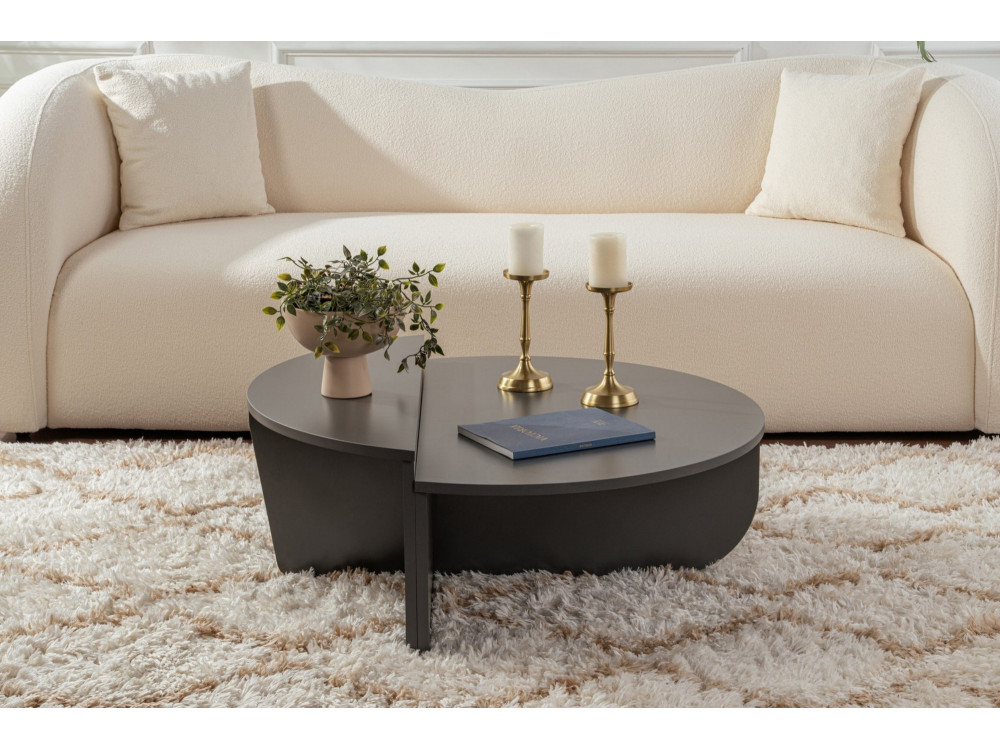 Table basse en bois "Orion" 90 x 60 x 30 cm - Anthracite