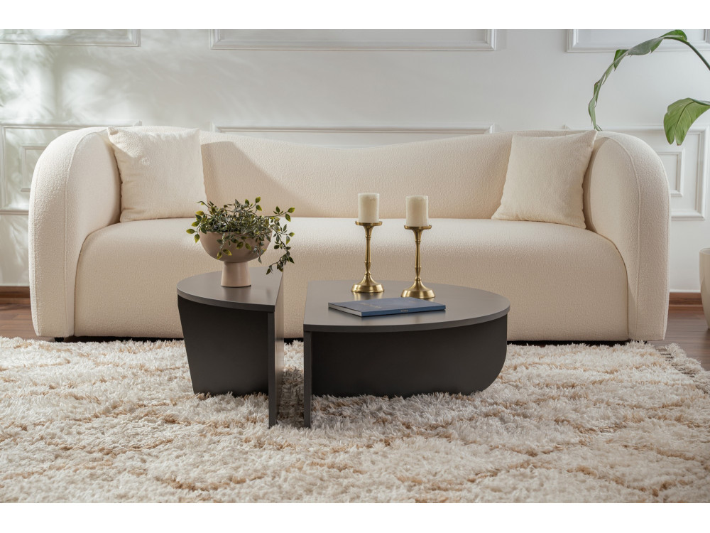 Table basse en bois "Orion" 90 x 60 x 30 cm - Anthracite