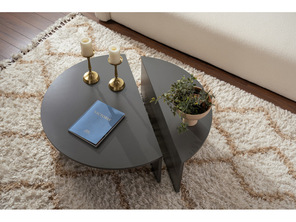 Table basse en bois "Orion" 90 x 60 x 30 cm - Anthracite