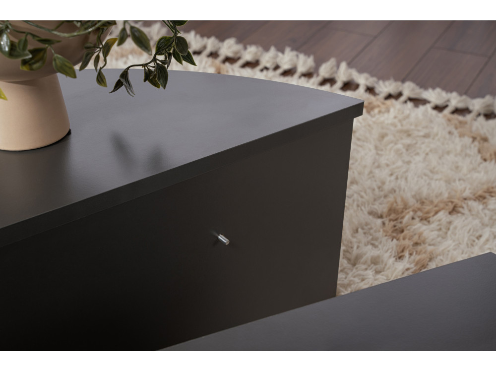 Table basse en bois "Orion" 90 x 60 x 30 cm - Anthracite