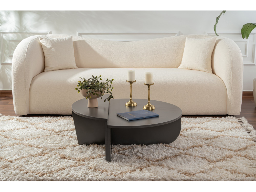 Table basse en bois "Orion" 90 x 60 x 30 cm - Anthracite
