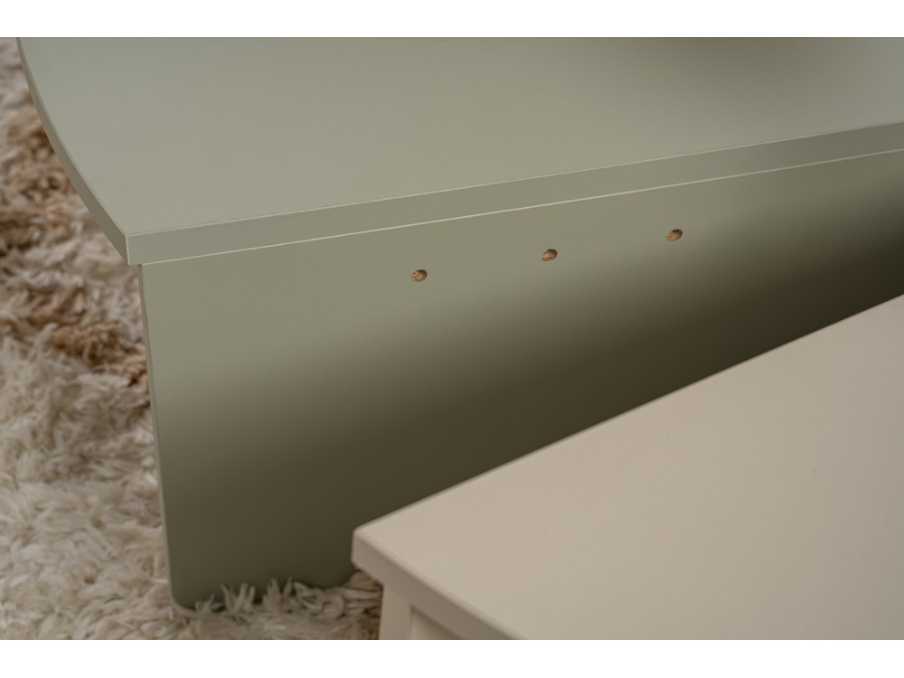 Table basse en bois "Orion" 90 x 60 x 30 cm - Vert cendré