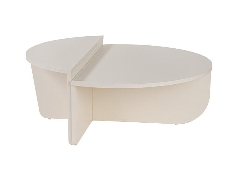 Table basse en bois "Orion" 90 x 60 x 30 cm - Blanc de bois