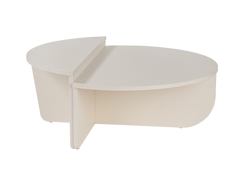 Table basse en bois "Orion" 90 x 60 x 30 cm - Blanc de bois
