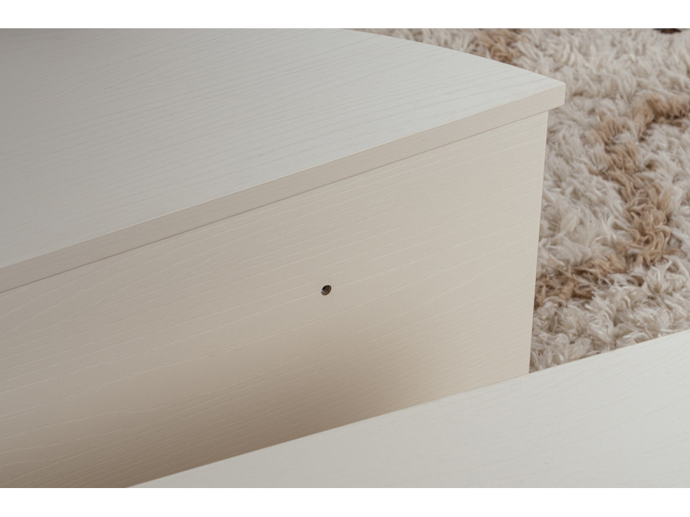 Table basse en bois "Orion" 90 x 60 x 30 cm - Blanc de bois