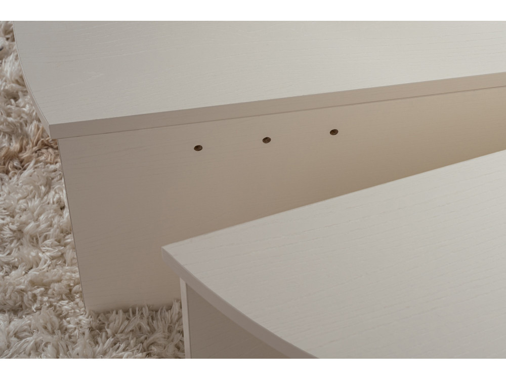Table basse en bois "Orion" 90 x 60 x 30 cm - Blanc de bois