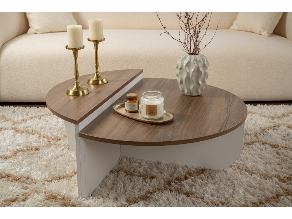 Table basse en bois "Orion" 90 x 60 x 30 cm - Noyer