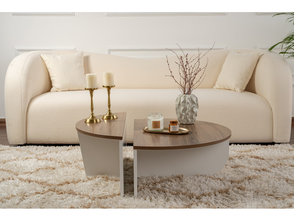 Table basse en bois "Orion" 90 x 60 x 30 cm - Noyer
