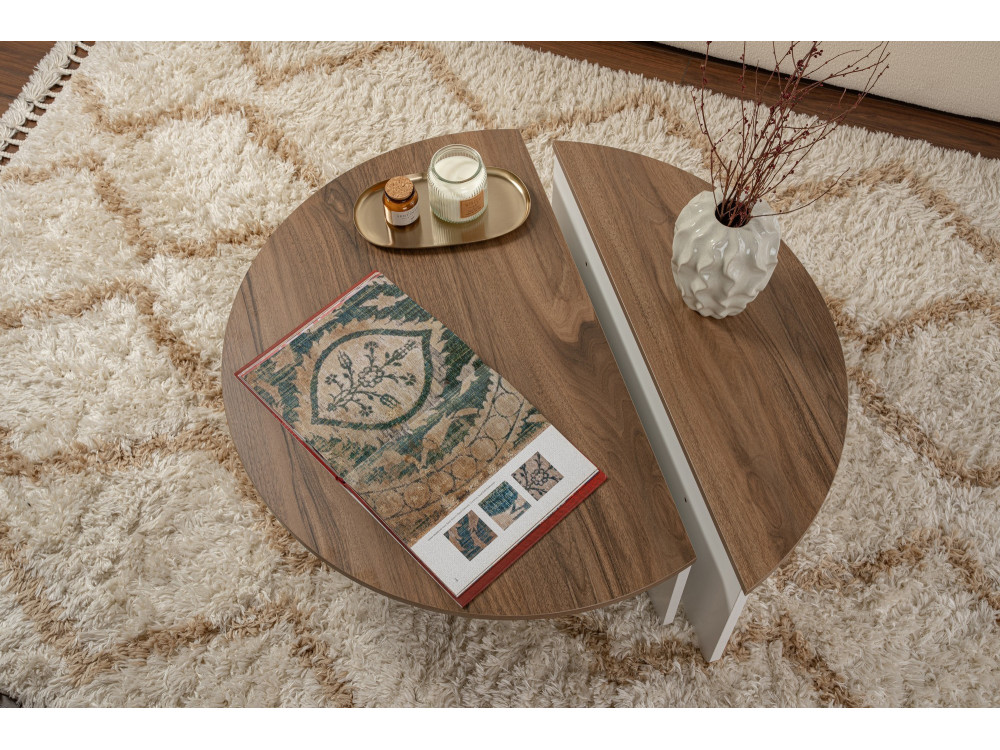 Table basse en bois "Orion" 90 x 60 x 30 cm - Noyer