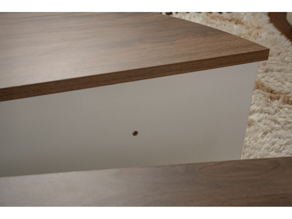 Table basse en bois "Orion" 90 x 60 x 30 cm - Noyer