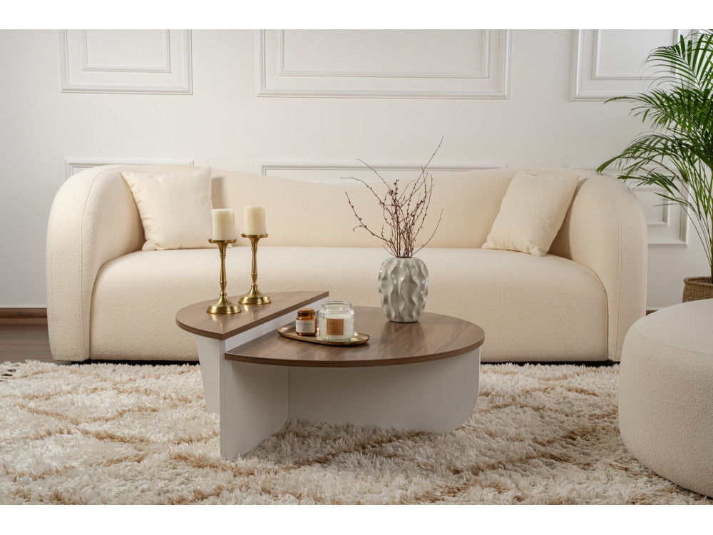 Table basse en bois "Orion" 90 x 60 x 30 cm - Noyer