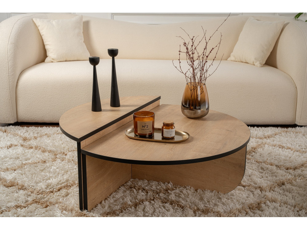 Table basse en bois "Orion" 90 x 60 x 30 cm - Chêne à miel