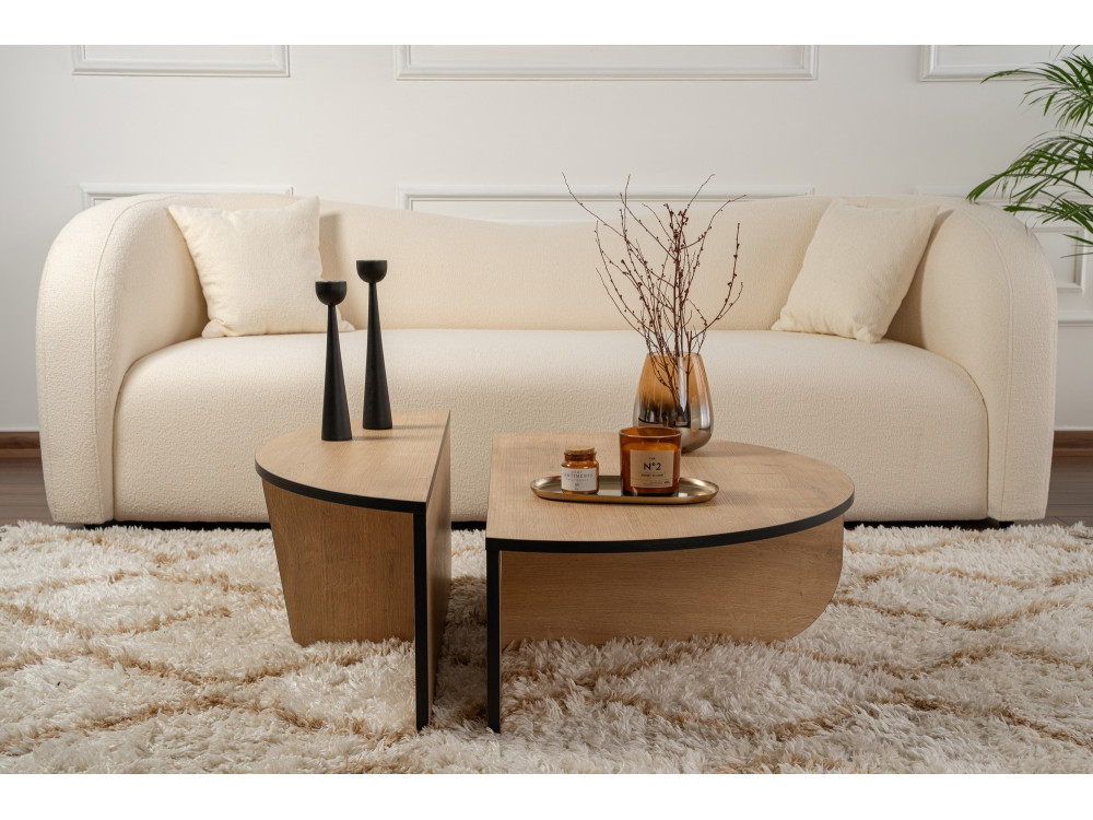 Table basse en bois "Orion" 90 x 60 x 30 cm - Chêne à miel