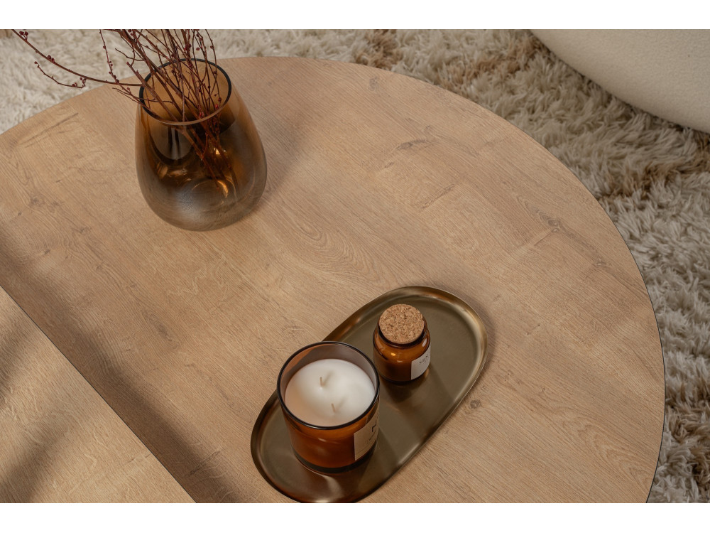 Table basse en bois "Orion" 90 x 60 x 30 cm - Chêne à miel