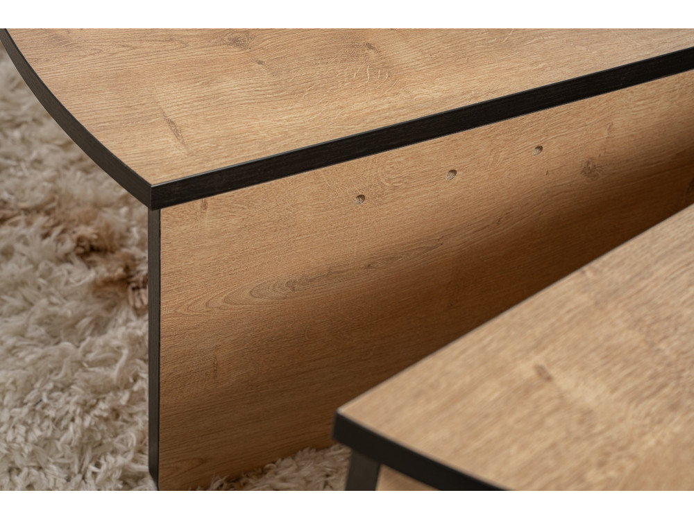 Table basse en bois "Orion" 90 x 60 x 30 cm - Chêne à miel