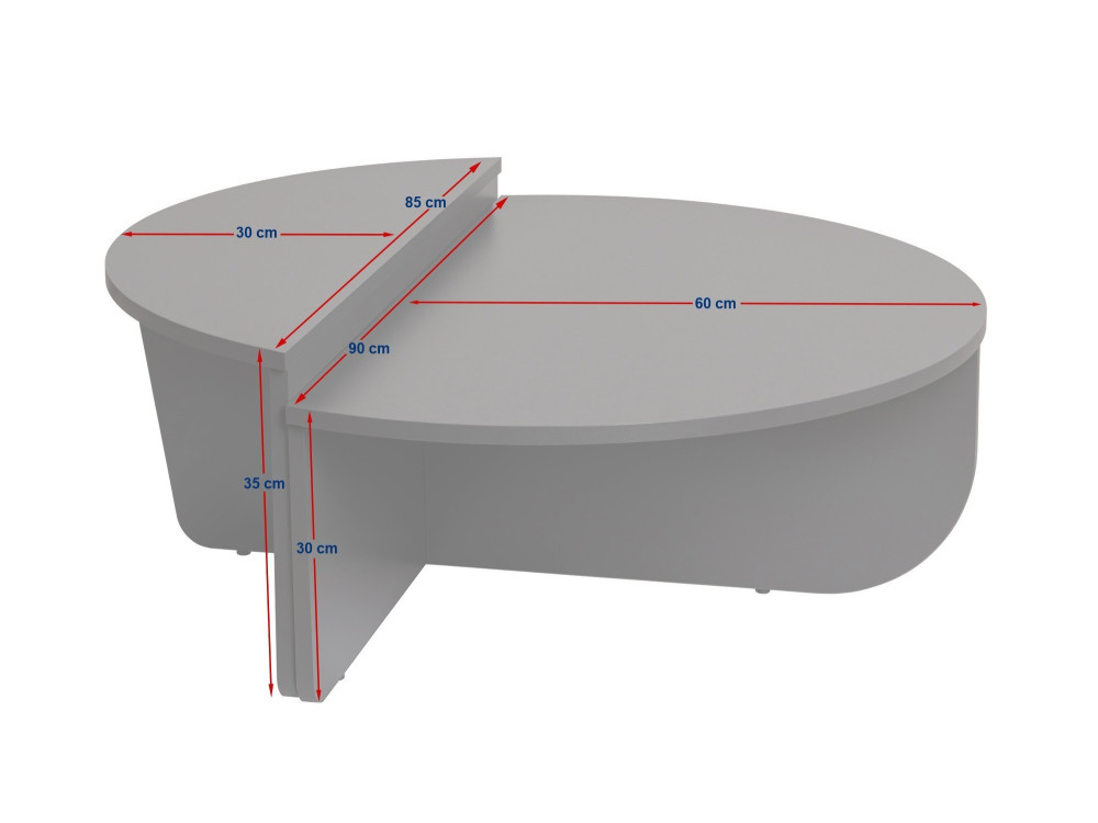 Table basse en bois "Orion" 90 x 60 x 30 cm - Chêne à miel