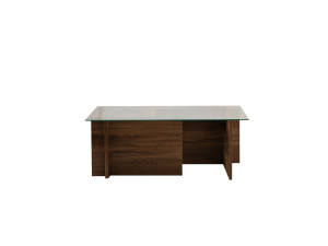 Table basse en bois "Vetrino" - 105 x 65 x 40 cm - Noyer