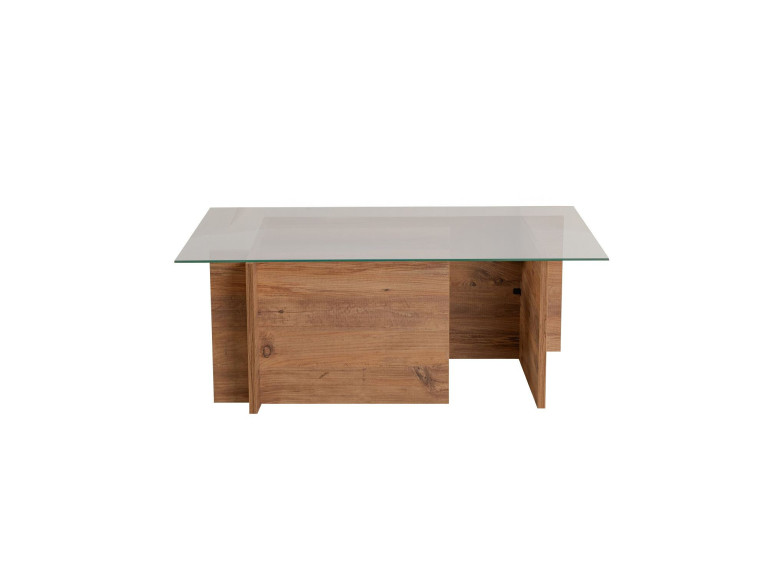 Table basse en bois "Vetrino" - 105 x 65 x 40 cm - Pin atlantique