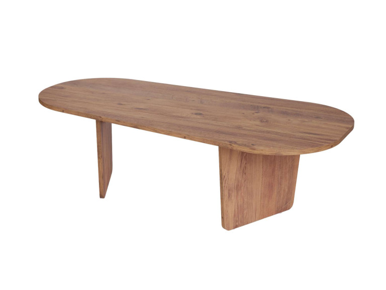 Table basse en bois "Ovalis" - 130 x 65 x 40 cm - Pin atlantique
