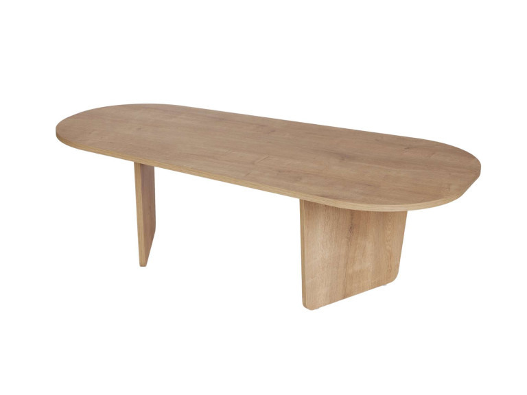 Table basse en bois "Ovalis" - 130 x 65 x 40 cm - Chêne