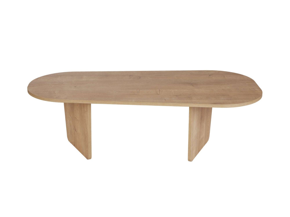 Table basse en bois "Ovalis" - 130 x 65 x 40 cm - Chêne