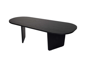 Table basse en bois "Ovalis" - 130 x 65 x 40 cm - Bois Noir