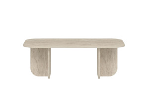 Table basse en bois "Becaj" - 120 x 60 x 41 cm - Travertin