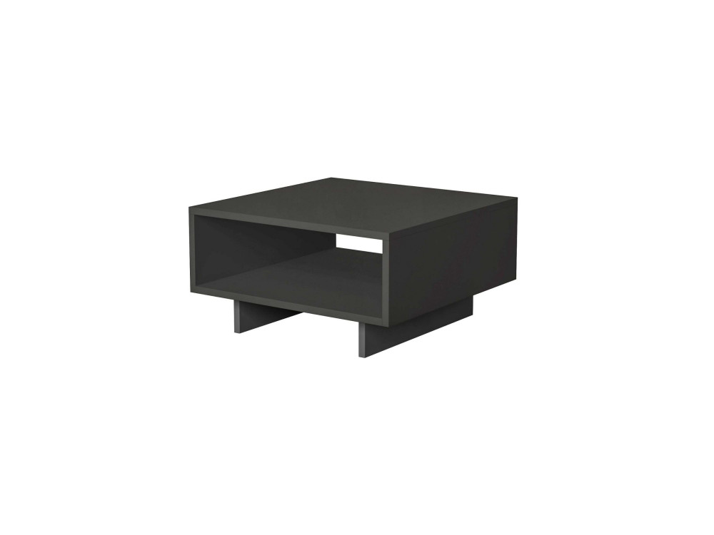 Table basse en bois "Hola" - 60 x 60 x 32 cm - Gris anthracite