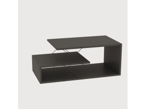 Table basse en bois "Cayenne" - 100 x 50 x 40 cm - Gris anthracite