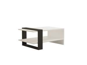 Table basse en bois "Funda" - 80 x 55 x 35 cm - AnthraciteBlanc