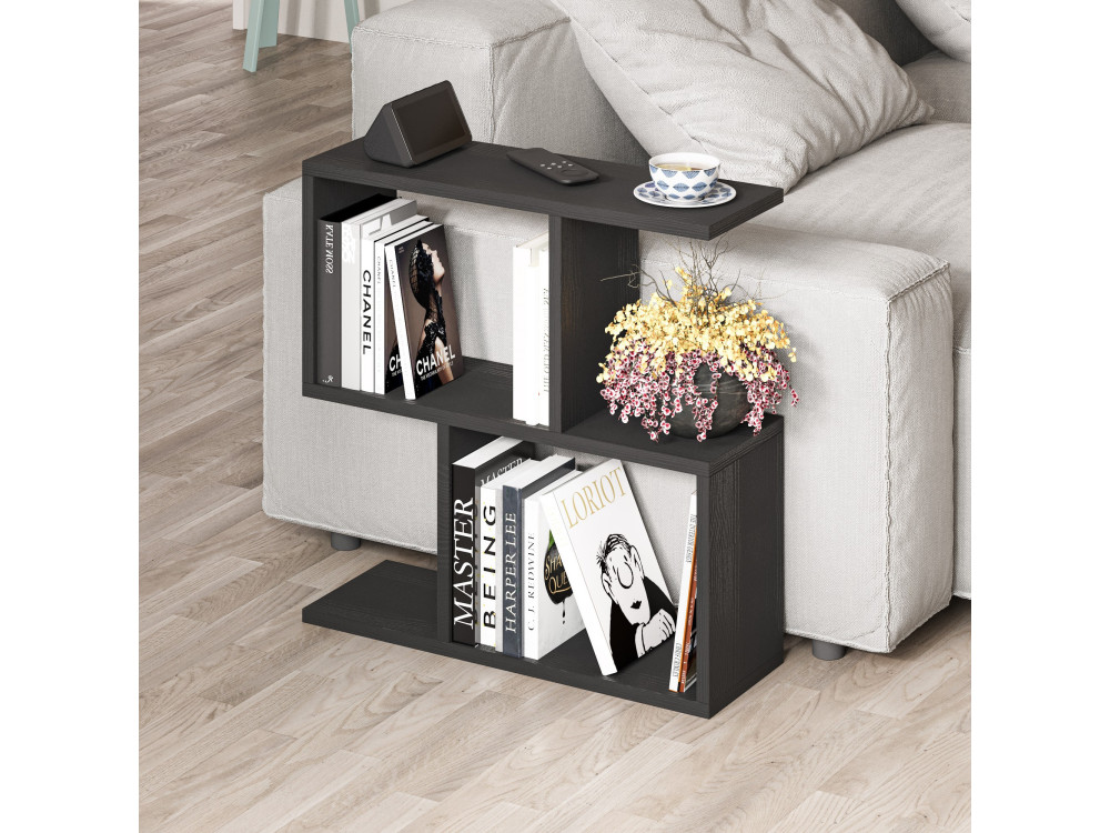 Table basse en bois "Homemania" - 60 x 20 x 60 cm - Bois Noir