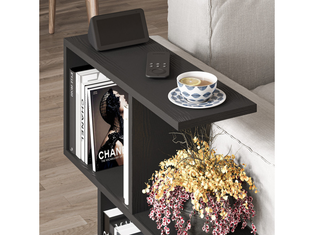 Table basse en bois "Homemania" - 60 x 20 x 60 cm - Bois Noir