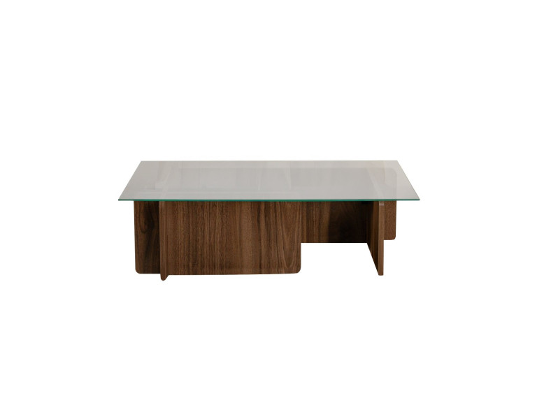 Table basse en bois "Flavio" - 105 x 65 x 30 cm - Noyer