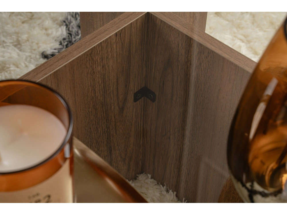 Table basse en bois "Flavio" - 105 x 65 x 30 cm - Noyer