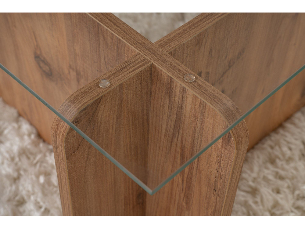 Table basse en bois "Flavio" - 105 x 65 x 30 cm - Pin atlantique