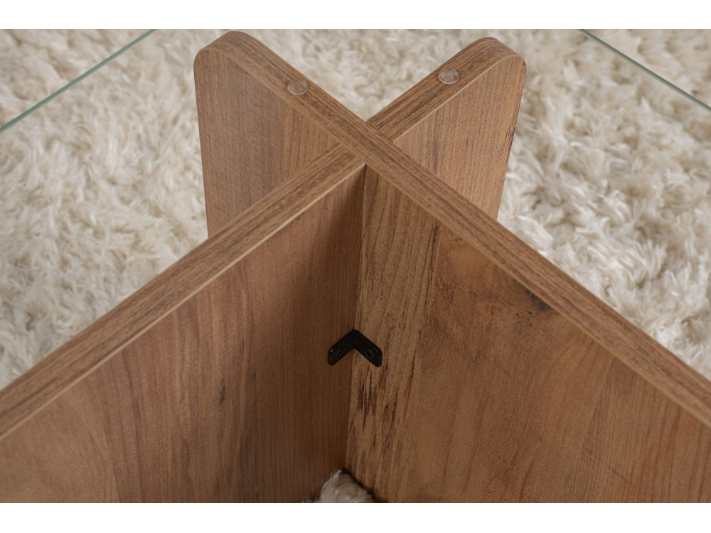 Table basse en bois "Flavio" - 105 x 65 x 30 cm - Pin atlantique