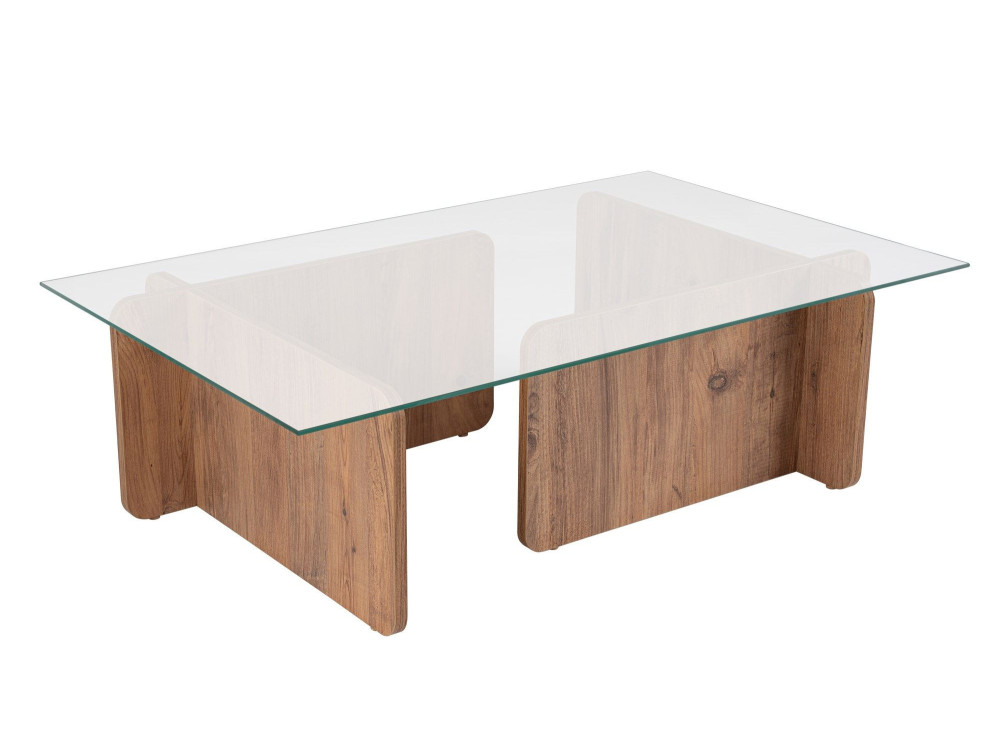 Table basse en bois "Flavio" - 105 x 65 x 30 cm - Pin atlantique