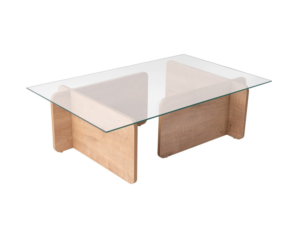 Table basse en bois "Flavio" - 105 x 65 x 30 cm - Chêne