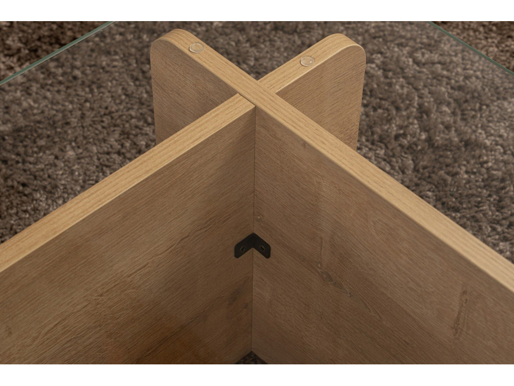 Table basse en bois "Flavio" - 105 x 65 x 30 cm - Chêne