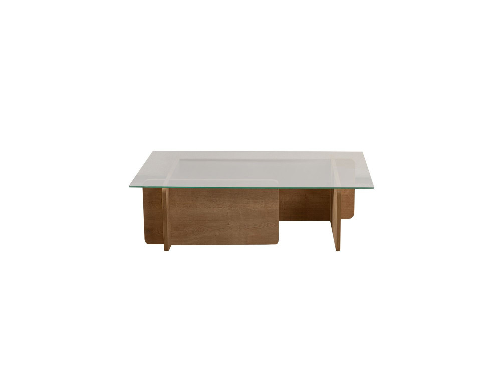 Table basse en bois "Flavio" - 105 x 65 x 30 cm - Chêne