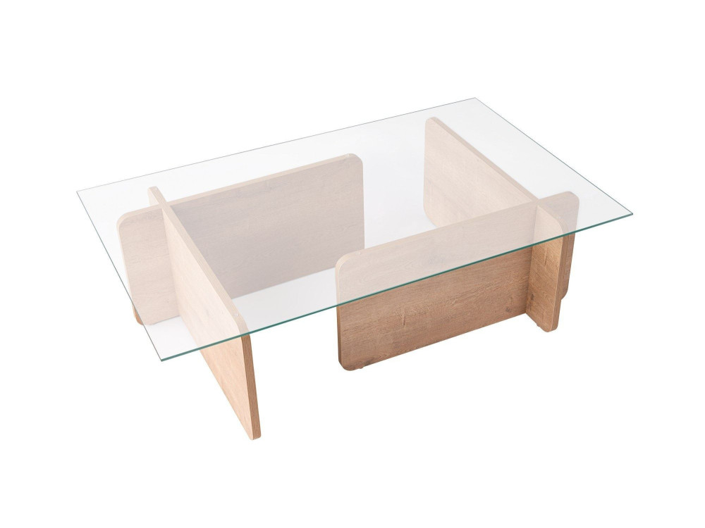 Table basse en bois "Flavio" - 105 x 65 x 30 cm - Chêne