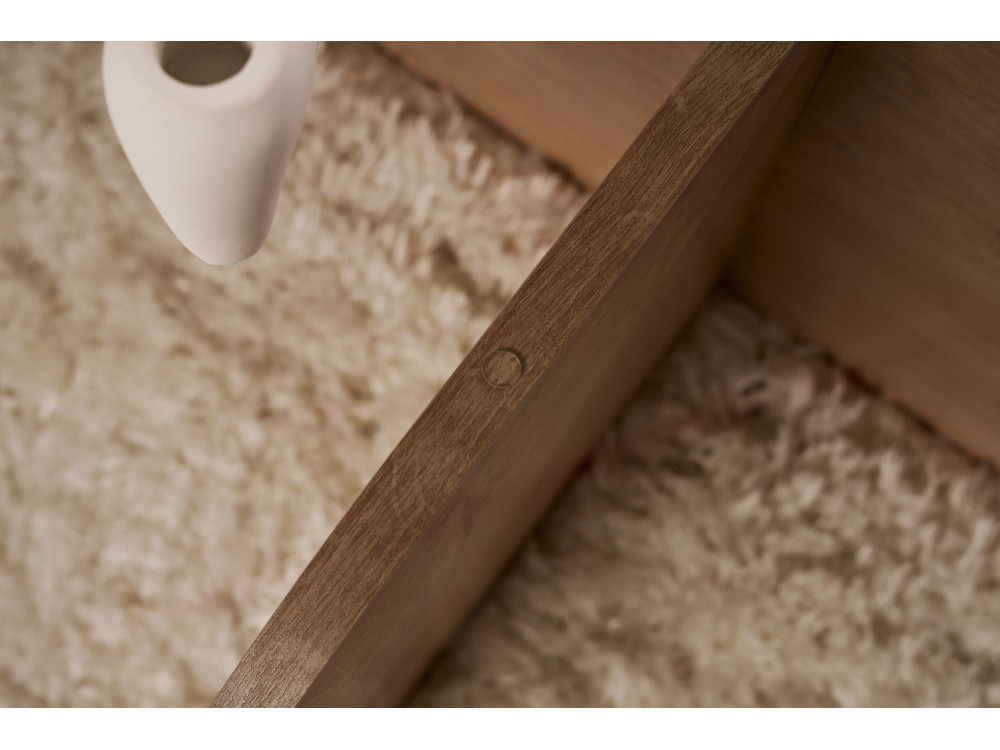 Table basse en bois "Aeris" - 75 x 75 x 35 cm - Chêne SaphirFumées