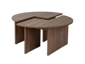 Table basse en bois "Moira" -  90 x 90 x 41 cm - Noyer