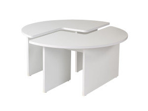 Table basse en bois "Moira" 90 x 90 x 41 cm - Blanc naturel