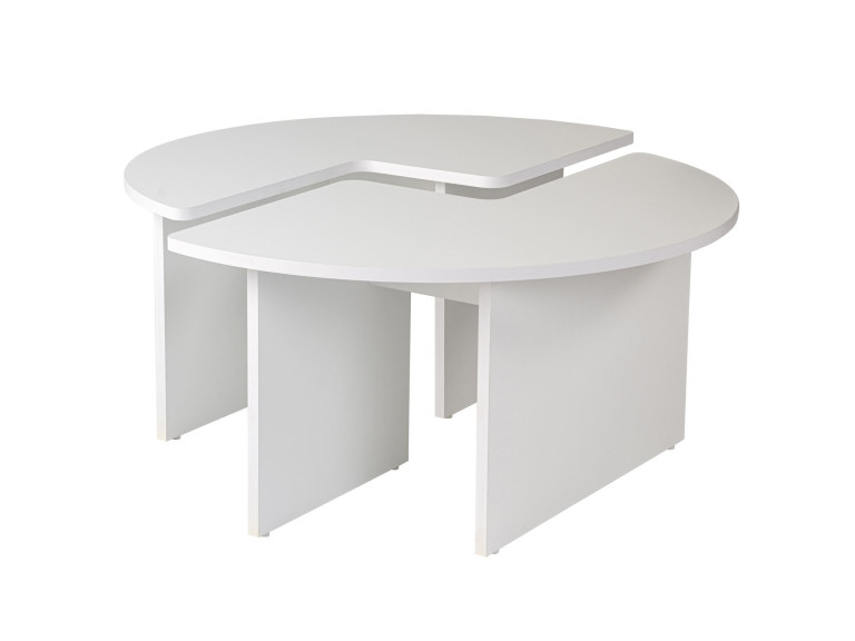 Table basse en bois "Moira" 90 x 90 x 41 cm - Blanc naturel