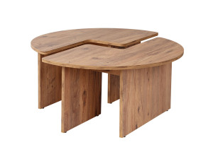 Table basse en bois "Moira" 90 x 90 x 41 cm - Pin atlantique
