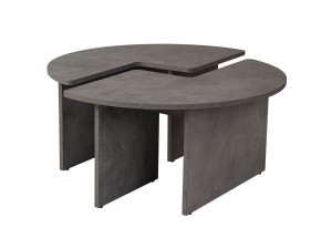 Table basse en bois "Moira" 90 x 90 x 41 cm - Gris béton