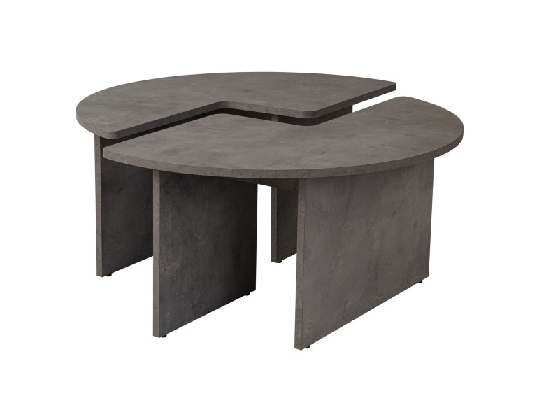 Table basse en bois "Moira" 90 x 90 x 41 cm - Gris béton