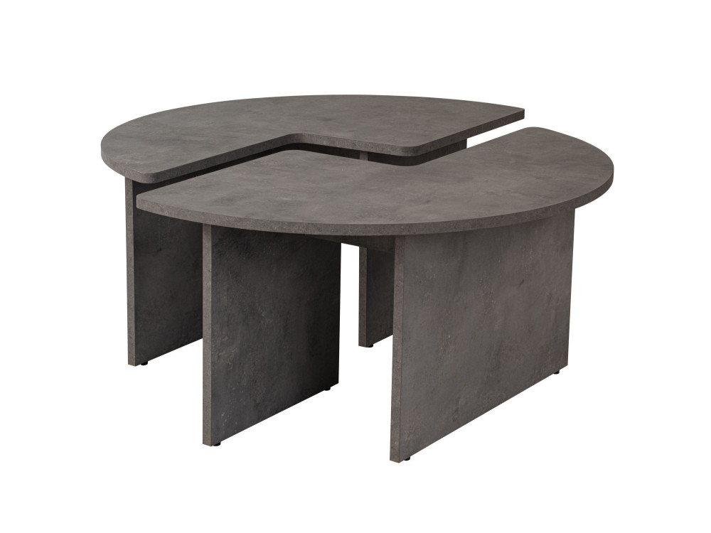 Table basse en bois "Moira" 90 x 90 x 41 cm - Gris béton