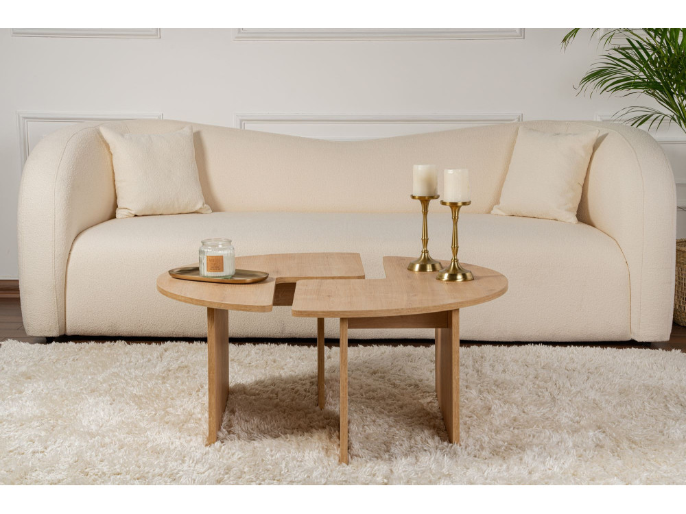 Table basse en bois "Moira" 90 x 90 x 41 cm - Chêne